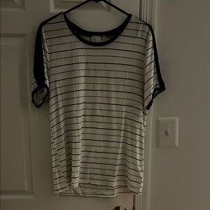 Classic Black and White Striped Women's Tee